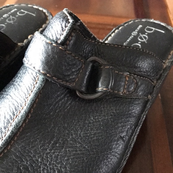 Women’s size 10 b.o.c Black leather clogs BC3215 G8 - Picture 8 of 9